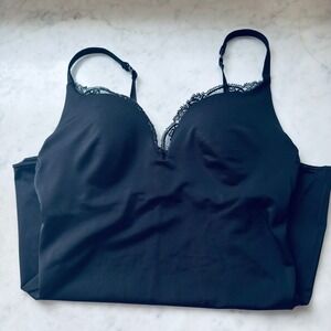 Le Mystere Cami Top Lace Trim Adjustable‎ Straps Black Size C